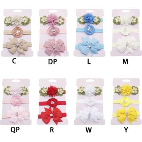 3Pcs Baby Girls Princess Floral Headband Set Baby Tiara Hair Accessories for 0-4Y baby toddler girls