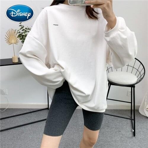 Summer Thread Mickey Print Cotton Solid Color Womens Leggings Five-Point Pants Riding Pants Womens Pants Casual Pants Shorts