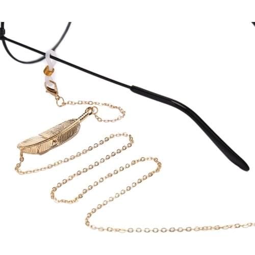 Metal Leaves Penadant Eyeglass Chains Eyewears Cord Holder Fashion Sunglasses Rope Reading Glasses Chain Neck Strap