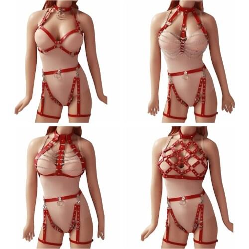 Harness Fashion Bdsm Harajuku Garter Body Strap Belt Stockings Leather Sex Costumes Bondage Suspender Punk Stylish Accessories
