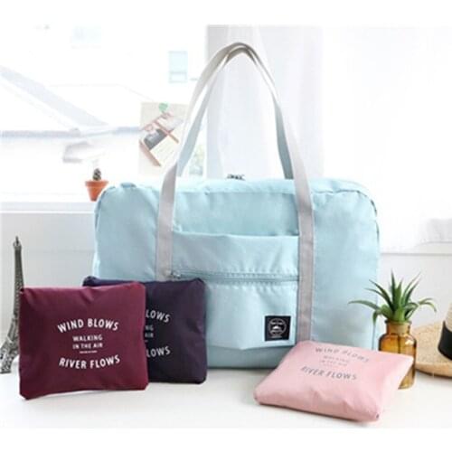 New Folding Clothes Sorting Bag Luggage Storage Organizer Folding Bag Totes Shopping Shoulder Bag Travel Duffle Women Makeup Bag