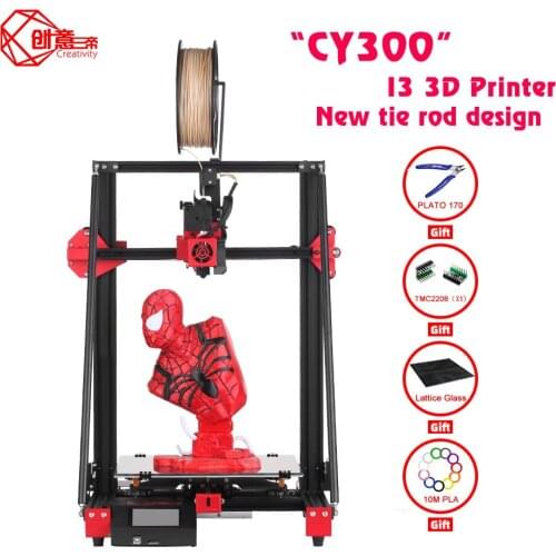 Creativity latest FDM 3D printer kit CY300 high quality aluminum profile print size 300x300x400 supports automatic leveling
