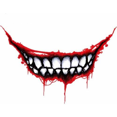 S30242# 13CM/17CM PVC Decal Joker Graffit Mouth Sticker Car Sticker Waterproof for Bumper Rear Window