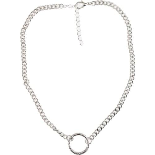 KPOP Necklace Bangtan Boys Jimin Round Hollow Pendant Chain Choker Necklace Men Women silver color Jewelry Collier