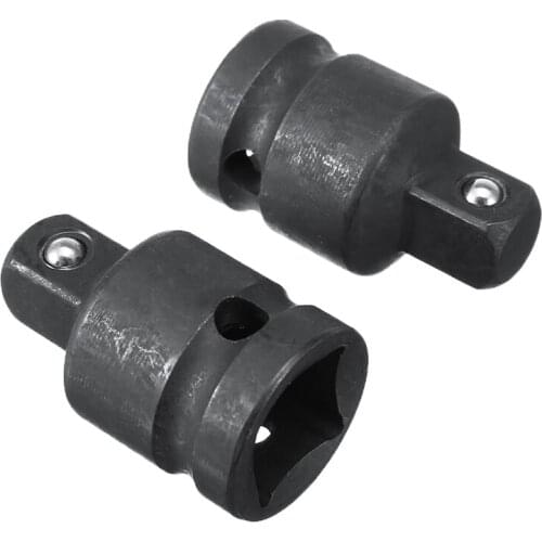 2pcs Adapter Reducer 1/2'' to 3/8'' Pneumatic Air Impact Sleeve Socket Adapter Chrome Molybdenum Steel Tool Accessories