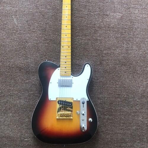 Custom Shop Handmade Telecast Electric Guitar,Limited Andy Tele Version,Sunburst,Boom Switch,H-S Control