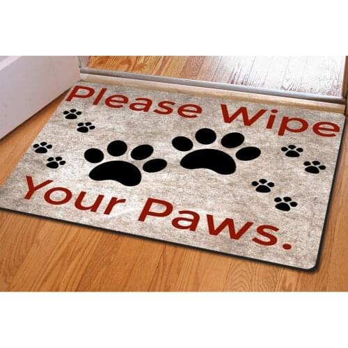 Welcome Doormat Entrance Mat Hallway Wipe Your Paw Printed Anti-Slip Floor Mat Area Rugs Funny Custom Front Door Mats Indoor
