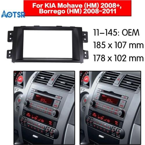 Double Din Radio Fascia for KIA Mohave (HM) Borrego (HM) 2008+ Panel Dash Mount Installation Trim Kit Face Frame GPS DVD player