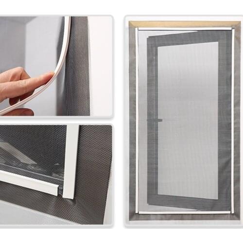 Width Adjustable Magnetic Window Screen for Window, anti mosquito net Mesh with Full Frame with Easy DIY Installati