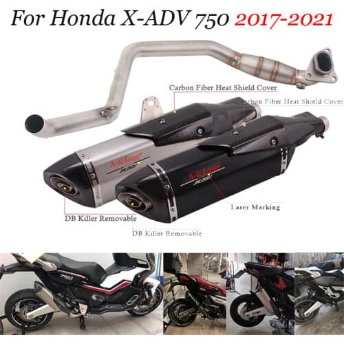Complete system for X-ADV750 X-ADV 750 adv 750 2018 2019 motorcycle gp exhaust pipe front link muffler tube header slip on