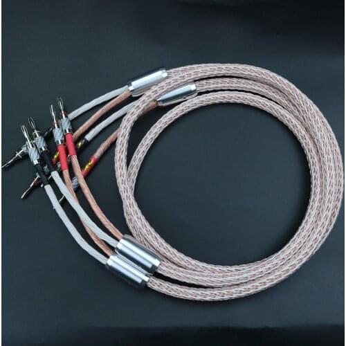 Yivosound hi-end HIFI 12tc occ speaker Audio line Horn connection cable banana plug connector speakon cable