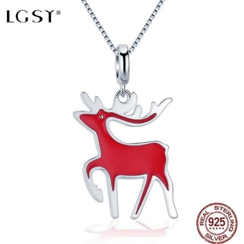 LGSY DP054 925 Sterling Silver Santa Claus Pendant Romantic Pure Silverware Fashion Jewelry Necklace Pendant Fine Jewelry Making