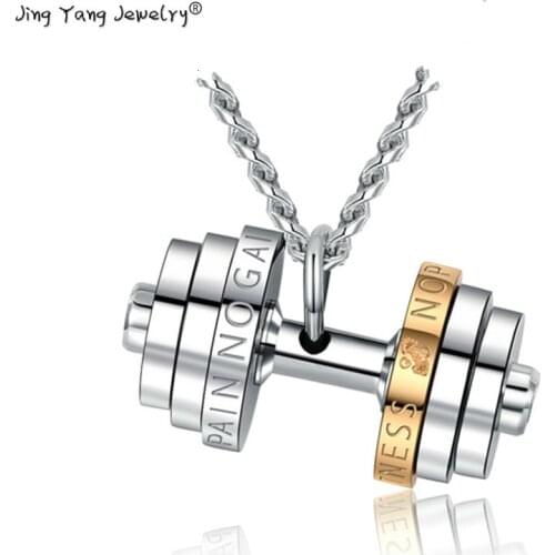 2019 jingyang fitness mannelijke ketting roestvrij staal Paar sport mannelijke ketting vrouwen accessoires met hanger