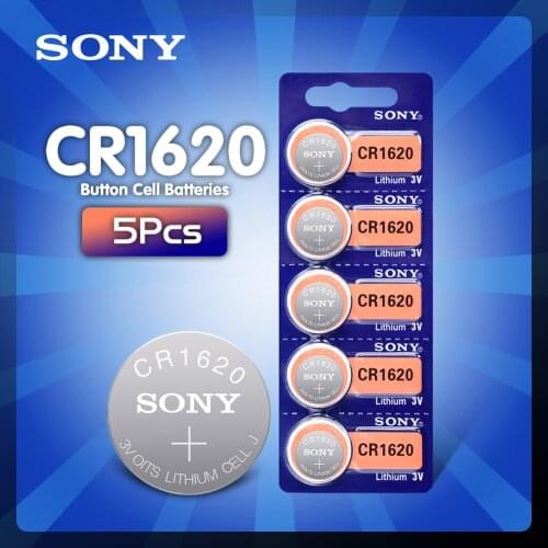 5pc/lot For Sony Original CR1620 Button Coin Cell Battery For Watch Car Remote Key cr 1620 ECR1620 GPCR1620 3v Lithium Battery