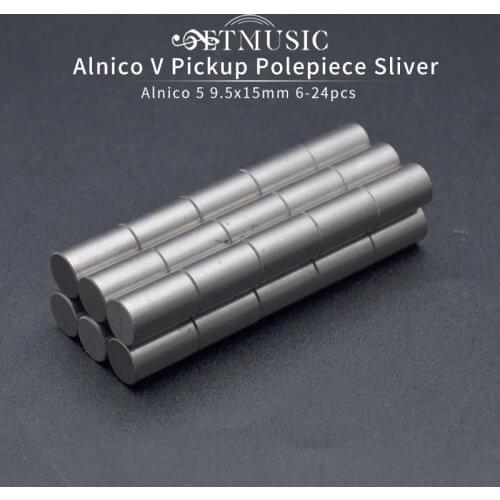 6/24pcs 9.5x15mm Magnetized Alnico 5 Electric Bass Pickup Polepiece Slug Pole Slug /Pickup Magnet Slug Rods