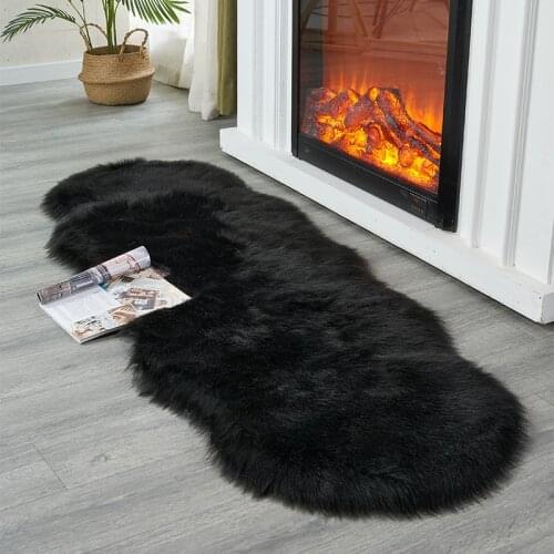 60X180CM Fur Rug Home Decor Faux Fur Carpet Soft Fluffy Carpet Wedding Room Plush Floor Mat 6CM Hair Bay Window Shaggy Rug