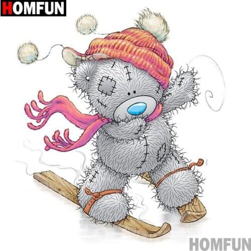 Homfun Full Square/Round Drill 5D DIY Diamond Painting "Cartoon bear" 3D Embroidery Cross Stitch Home Decor Gift A12866