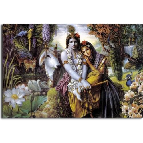 5D Full diamond painting Hindu God Radha Krishna Love 2 Diamond embroidery on the photo diamond mosaic Cross Stitch home decor