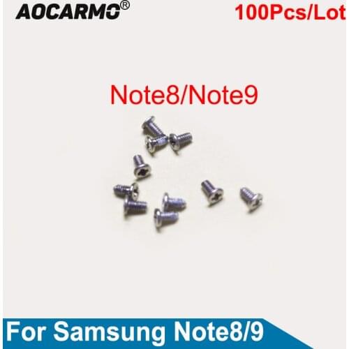 Aocarmo 100Pcs/Lot Inside Nut Bolt Motherboard Frame Screw For Samsung Galaxy Note 8 / Note 9 SM-N9500 N9600