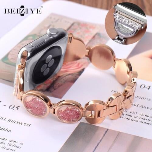 Diamond Strap For Apple Watch Band 40mm 44mm 38mm 42mm Women Bracelet for apple watch Series 6 SE 5 4 3 2 1 Luxury watchband