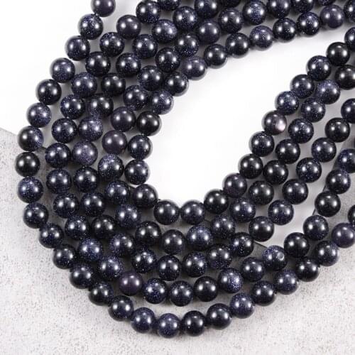 15" Strand 4 -12mm Natural Sand Stone Beads for Jewelry Making Round Beads DIY Bracelet&Necklace