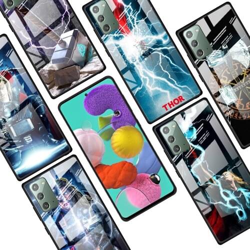Thor marvel hero for Samsung Galaxy Note 20 Ultra 10 Lite Plus 9 8 5G A70 A50 A40 A30 A20 Tempered Glass Phone Case