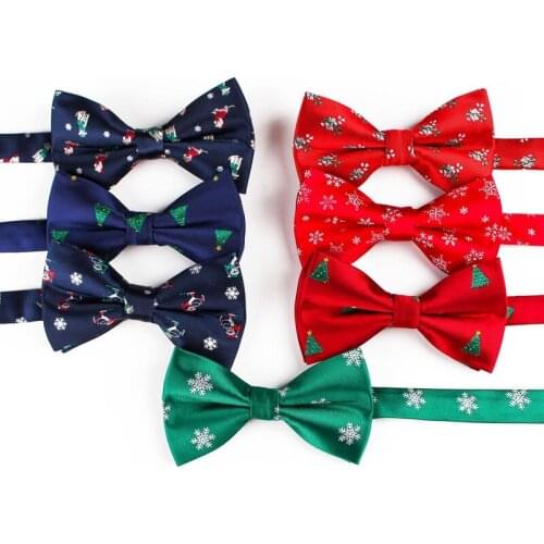 Christmas Bow Tie Children Snowflake Tree Xmas Pattern Bowtie For Adult Boys Kids Gifts BowTies Man Festival Party Accessories