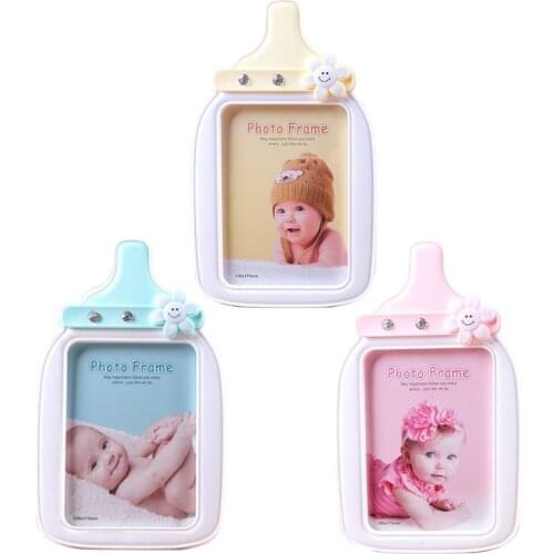 New Creative Baby Cartoon Bottle Shape Photo Frame Kid Birthday Gift Picture Holder
