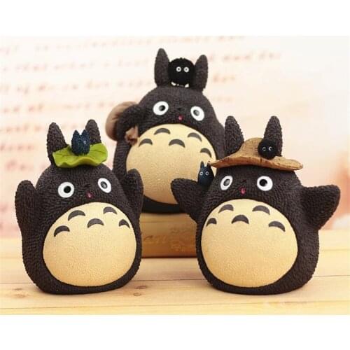 Hot Selling Resin Piggy Bank Money Box Cartoon Figurines Classical Totoro Coin Saving Pot Desktop Decor Christmas Children Gift