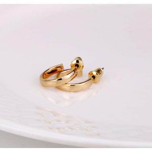 Small Stud Earring for Women Gold and Silver Color Simple Shape Wholesale Korean Fashion New Jewelry 2021 Hot E0199