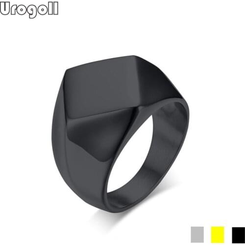 Fashion Men Ring 3 Color Titanium Carbide Rings For Trendy Men Party Wedding Matte Finish Jewelry Gifts