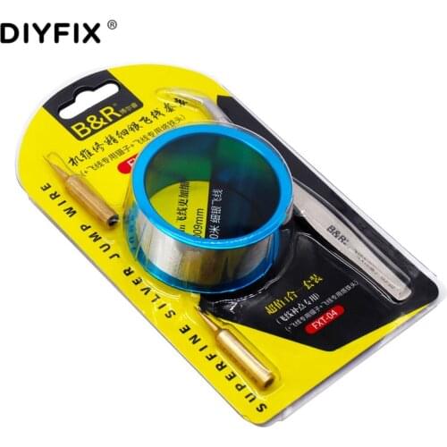Fine Silver Flying Wire Soldering Iron Tip Tweezers Set CPU Welding Pad BGA Solder Joint Line Fingerprint Repair Maintenance Kit