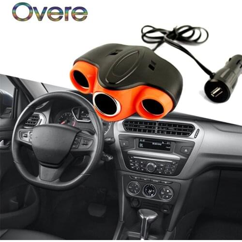 Overe 1PC Auto Car cigarette lighter USB Plug For Peugeot 508 308 206 307 207 407 2008 Citroen C4 C5 Opel Astra j h Insignia