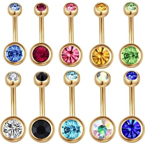 10PCS New Surgical Steel Navel Piercing Sexy Belly Piercing Ombligo Belly Button Rings Nombril Navel Rings Earrings Body Jewelry