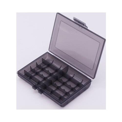 ALLMEJORES Mini Portable Plastic Battery Case Transparent Storage Box For AAA/AA Battery Rechargeable Full Cover