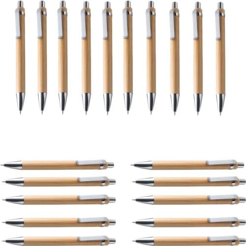 Luffa Ballpoint Pen Sets Misc. Quantities Bamboo Wood Writing Instrument (20 Set)
