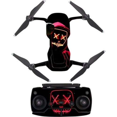 Horrible Skull Style Decal Skin Sticker For DJI Mavic Air Drone + Remote Controller + 3 Batteries Protection Film Cover A0208