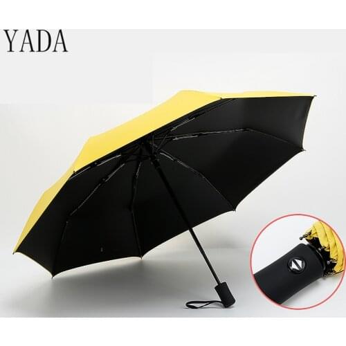 YADA Yellow Automatic DIY UV Umbrella Rain Women High Quality Sunny And Rainy Umbrella Car For Womens Windproof Umbrellas YS009