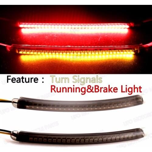 Rear L&R LED Turn Signal Running Brake Light Kits&Smoked Lens For Harley Victory&All Universal Motorcycle
