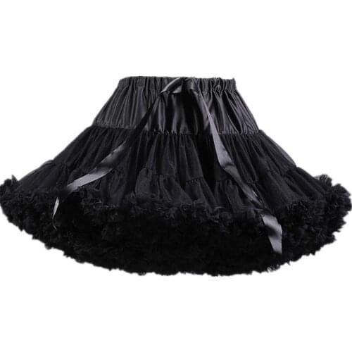 Womens Pleated Tulle Petticoat Tutu Puffy Party Cosplay Skirt Lolita Underskrit 2022
