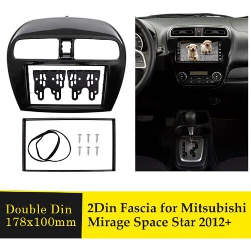 2 Din Car Radio Fascia For MITSUBISHI Mirage Space Star 2012+ Stereo GPS DVD Player Fitting Installation Mount Panel Bezel Frame