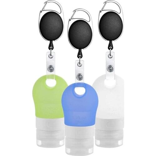 3pcs Empty Bottle Set Shampoo Squeeze Dispenser Refillable Silicone Container