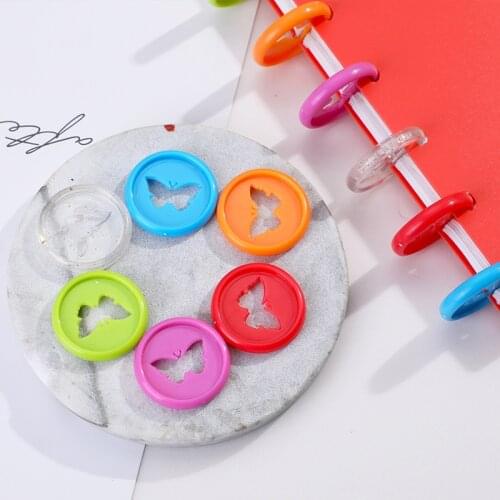 50pcs Binding Disc Notebook Mushroom Hole Discs Loose-leaf Butterfly Binding Button Planner Ring Binder Disc Notebook Binding