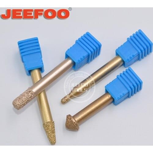 6/8/10mm Granite Diamond Engraving Machine Tool stone engraving bits marble carving tools CNC 3d Relief Roughing Milling