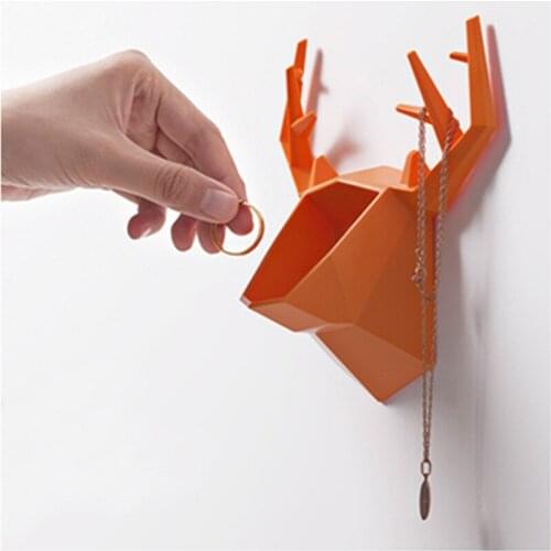 Bambi Wall Storage Box Deer head Wall Container Wall Hanging Storage Box Jewel Case Organizer