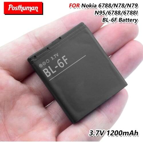 BL-6F Replacement Lithium phone battery 1200mah BL 6F Rechargeable Battery BL6F For Nokia 6788 6788I N78 N79 N95 8G Battery
