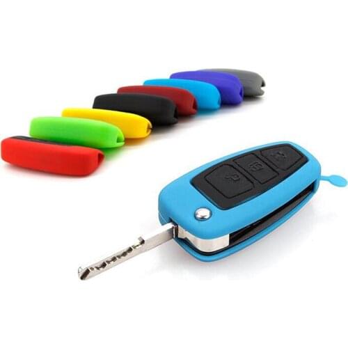 Car Key Case Cover Key Bag For Ford Focus Kuga 2012 2013 2014 2015 2016 Silicon Colorful 1pc Car Styling