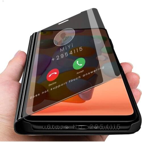 Covers samsunq a 11 12 case smart mirror stand flip case for samsung galaxy a12 sm-a125f/dsn a11 sm-a115f/dsm 6.4'' coque fundas