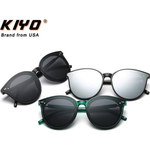 KIYO Brand 2020 New Women Men Round Polarized Sunglasses PC Classic Sun Glasses High Quality UV400 Driving Eyewear 3793