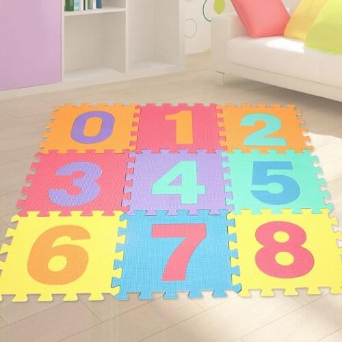 Kids Rug Carpet Split Joint EVA baby Play Mat Indoor Soft activity Puzzle Mats 10Pcs Creative animal Number Pattern Foam Puzzle